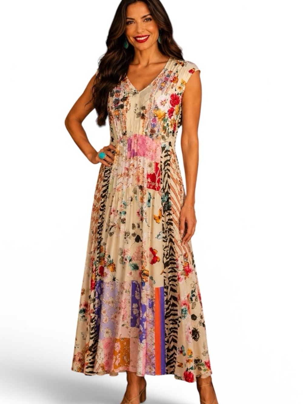 Johnny Was silk Cosmo Lola dress NWT